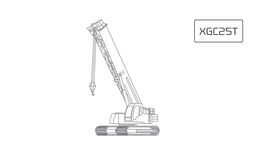 Гусеничный телескопический кран XCMG XGC25T
